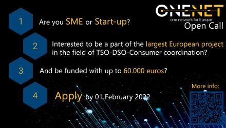 Horizon 2020 project OneNet launches an open Call for third parties